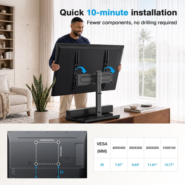 MountFTV Tabletop TV Stand for 24" to 60" TVs photo 6