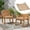 Khaki*2, variant on 2-Pack Outdoor Cushion Cover with Zipper & Ties, Waterproof Fade-Resistant Slipcover for Patio Garden Rattan Chair Seat, Washable, Khaki, By Preplabs