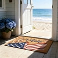 thumbnail image 7 of Chmadoxn 4th of July Patriotic Welcome Doormat, Faux Coir Heavy Duty Dirt Trapping Front Door Mat, Non-Slip Indoor Outdoor Entryway Rug for Independence Day Decor, 7 of 7
