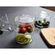 thumbnail image 3 of Ensaladera Cuenco de postre transparente de vidrio resistente al calor Cuenco de fideos instantáneos para servir desayuno de frutas y verduras (sin tapa), 3 of 7