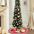 thumbnail image 4 of Christmas Tree Skirt 35.4 Inch, Funny Snowman Tree Skirts Snowman Christmas Decorations Indoor Gnomes Snowflakes Reindeer Winter Xmas Decorations for Home Party Holiday Decor D, 4 of 6