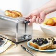 thumbnail image 2 of BELLA 2 Slice Toaster, Quick &amp; Even Results Every Time, Wide Slots Fit Any Size Bread Like Bagels or Texas Toast, Drop-Down Crumb Tray for Easy Clean Up, Stainless Steel, 2 of 7