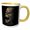 Yellow/White, variant on 3drose, Vampire Skull with Burning Eyes in the Dark, 15oz Two-tone Yellow Mug