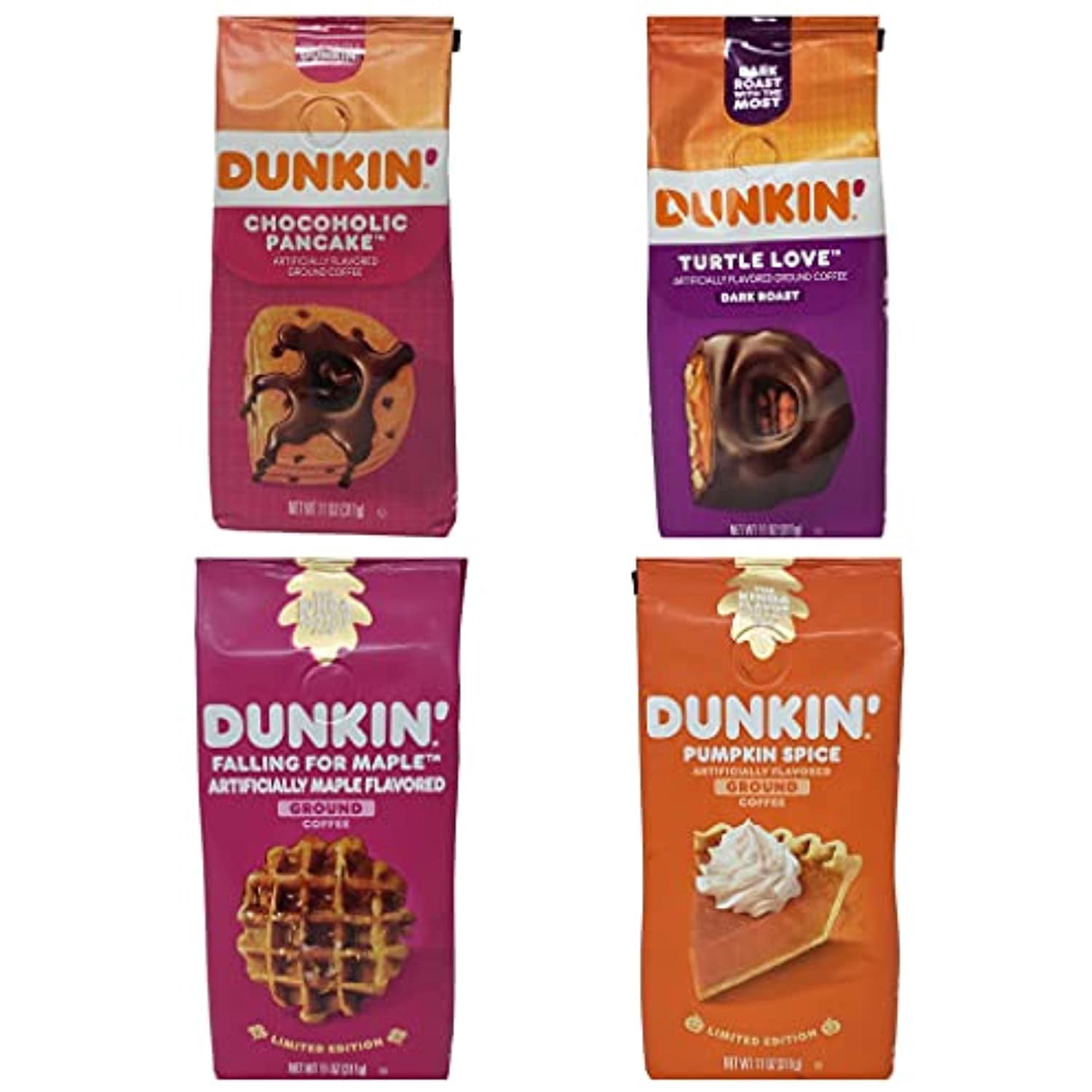 Dunkin Limited Edition Ground Coffee Variety Pack Falling For Maple