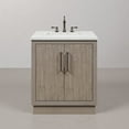 thumbnail image 2 of Water Creation 30" Wood Single Bathroom Vanity in Gray Oak and Bronze, 2 of 11