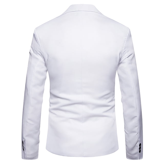 Fashion Mens Casual Solid Color Suit Youth Slim Jacket