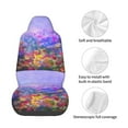 thumbnail image 4 of Fuzoiu Colorful Purple Cosmos Flower Print Elastic Car Seat Covers, Seat Cover Protector,Universal Fit Interior Covers for Most Cars,Washable Seat Cover Non Slip for SUV,Sedan,Van, 4 of 5