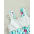 thumbnail image 6 of Newborn Infant Baby Girl Easter Outfit Sleeveless Bunny Romper Dress One Piece Bodysuit Jumpsuit Summer Clothes (Blue, 6-12 Months), 6 of 9