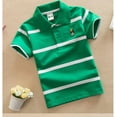 thumbnail image 6 of WIBACKER Boy's Short Sleeve Cartoon Cotton Jersey Striped Polo Shirts Kids Tops, 6 of 7
