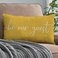 thumbnail image 5 of Farmhouse Throw Pillow Cover 12x20 Inch Be Our Guest Pillow Cover Beige Cozy Relax Decorations Lumbar Decorative Pillow Case for Home Guest Room Bedroom Essentials Couch Sofa Bed Decor, 5 of 6