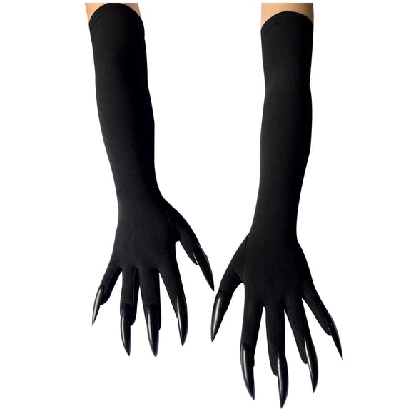 Gloves for Women Long Arm Claw Gloves with Nails Stretchy Halloween Feastival Accessories Free Size