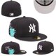 thumbnail image 1 of 2023mlb nueva gorra de béisbol Los Angeles Dodgers letras de varios equipos a juego de colores Hip Hop sombrero completamente cerrado gorra de ala plana Universal, 1 of 4