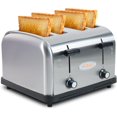 thumbnail image 1 of Hakka Toaster 4 Slice, Commercial Toaster Stainless Steel Toaster Heavy-Duty Toaster with Extra Wide 1 1/2" Slots with Auto Shut-off/Cancel Button & Removable Crumb Tray, 1 of 7