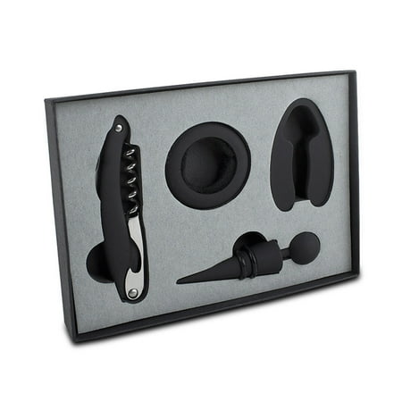 

Metro 4-Piece Wine Tool Set Black