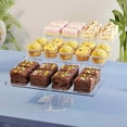 thumbnail image 2 of 3 Tier Dessert Table Display Set, Clear Acrylic Cupcake Stand Buffet Risers for Pastry Cookie Cake, Tiered Food Display Stands Tier Platter Serving Trays for Wedding Birthday Party Baby Shower -Clear, 2 of 10