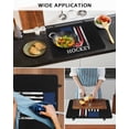 thumbnail image 5 of Large Induction Cooktop Protector Mat Black American Flag Stove Top Covers for Electric Stove, Abstract Red Hockey Stripes Us Flag Decorative Stove Burner Cover Mats, Glass Top Stove Cover, 5 of 7