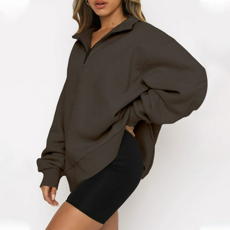 Womens Oversized Half Zip Pullover,cheap clothes for women under 5 dollars,5  dollar gifts, 2022,prime deals of the day today only clearancecheap things  under 1 dollar,one dollar items