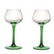 thumbnail image 1 of Copas de champán con tallo verde, 2 piezas de copas de cristal tipo flauta de 4,73 oz de capacidad, elegantes for que los viejos amigos se reúnan, 1 of 6