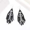 thumbnail image 3 of 3 pares de pendientes de borla de la serie Halloween para mujer, pendientes largos hechos a mano con cuentas de arroz, pendientes de calavera fantasma, pendientes de tuerca JAMW Sencillez, 3 of 5