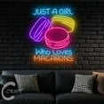thumbnail image 4 of C-CRAFT Just A Girl Who Loves Macarons Neon Sign LED Light 35 inch for Macaron Shop Wall Art Decor, 4 of 5