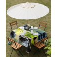 thumbnail image 3 of Outdoor Tablecloth with Umbrella Hole, Zen Stones Spillproof Waterproof Outdoor Table Cover, Nature Water Reflection Checkered Patio Tablecloths for Party/Garden/Picnic, Square 54"x54", 3 of 9