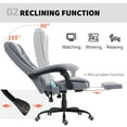 thumbnail image 4 of CoSoTower Chaise de Massage Vibrante à 7 Points, Chaise de Bureau Inclinable avec Repose-Pieds, Dossier Inclinable, Hauteur Réglable, Gris, 4 of 7