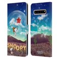 thumbnail image 1 of Head Case Designs Officially Licensed Peanuts Snoopy Space Cowboy Nebula Fly Balloon Leather Book Wallet Case Cover Compatible with Samsung Galaxy S10 5G, 1 of 6