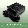 thumbnail image 2 of Apevia ATX-PR700W Prestige 700W 80+ Gold Certified, ATX Active PFC, DC to DC Converter Design 135mm Silent Fan, RoHS Compliance, ATX Gaming Power Supply, 2 of 6
