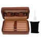 thumbnail image 2 of Estuche Para Cigarros, Estuche Para Cigarros De Cuero Costura Manual Forro De Madera De Cedro Marrón Con Bolsa De Almacenamiento Para Club, 2 of 8
