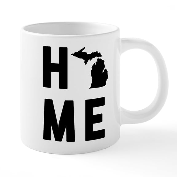 CafePress - Michigan Home - 20 Oz White Ceramic Mega Mug