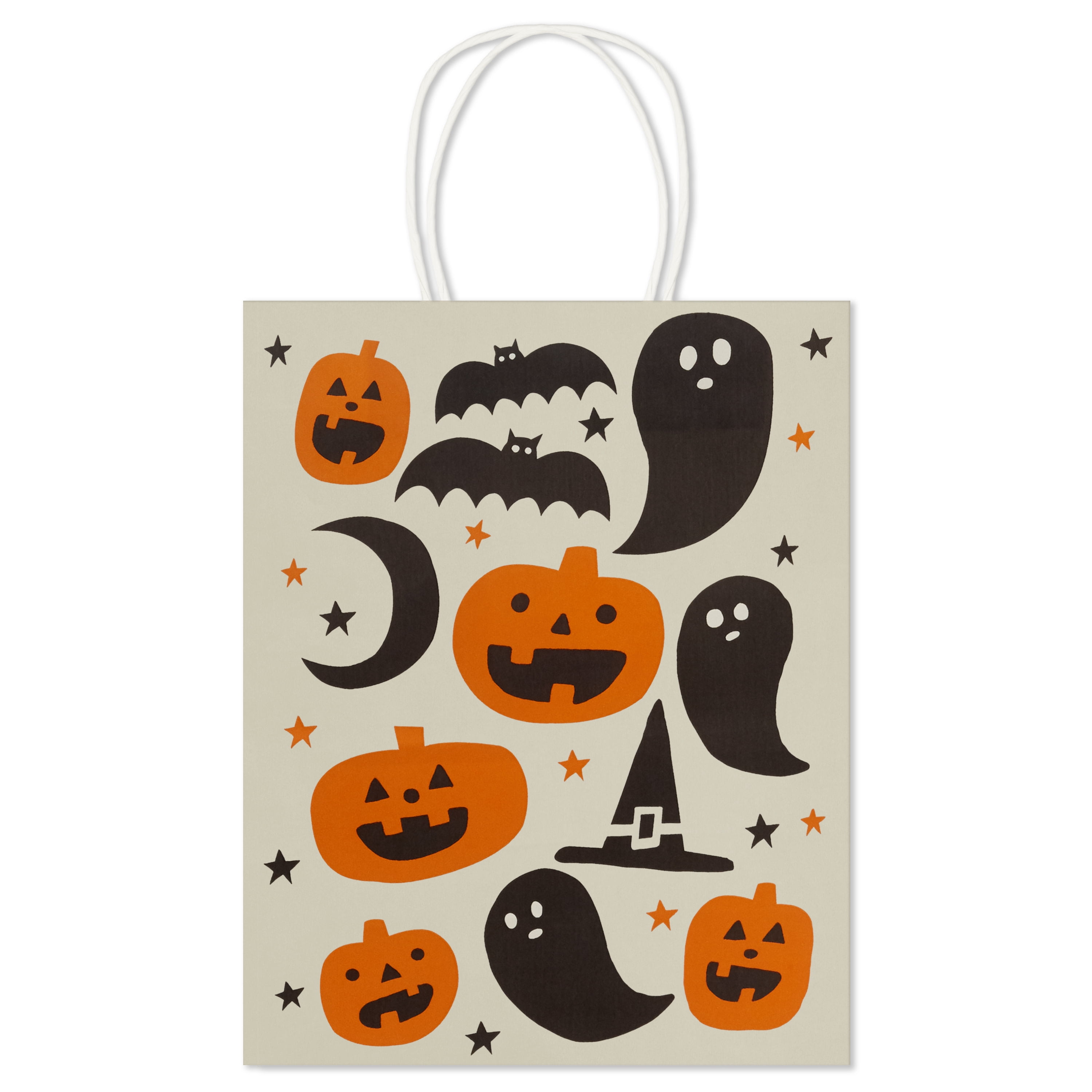 Hallmark Medium Halloween Gift Bag (Pumpkins, Ghosts and Bats), 1 Count