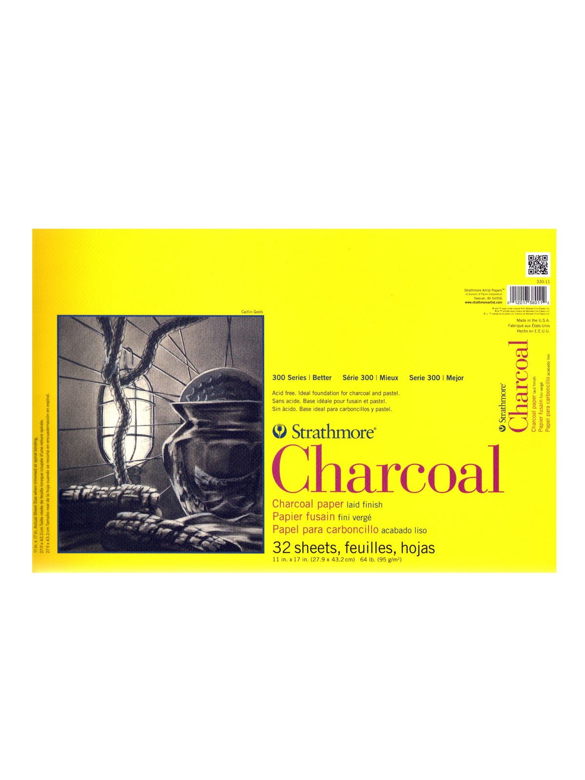 300 Series Charcoal Paper Pads 11 in. x 17 in., 32 sheets (pack of 2