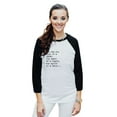 thumbnail image 2 of Soul Of A Gypsy Unisex 3/4 Sleeves Baseball Raglan T-Shirt Tee White Black X-Small, 2 of 4