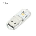 thumbnail image 3 of Uxcell Portable USB Plugin 2 Beads LED Night Light Lamp Stick, Warm White 3 Pack, 3 of 5