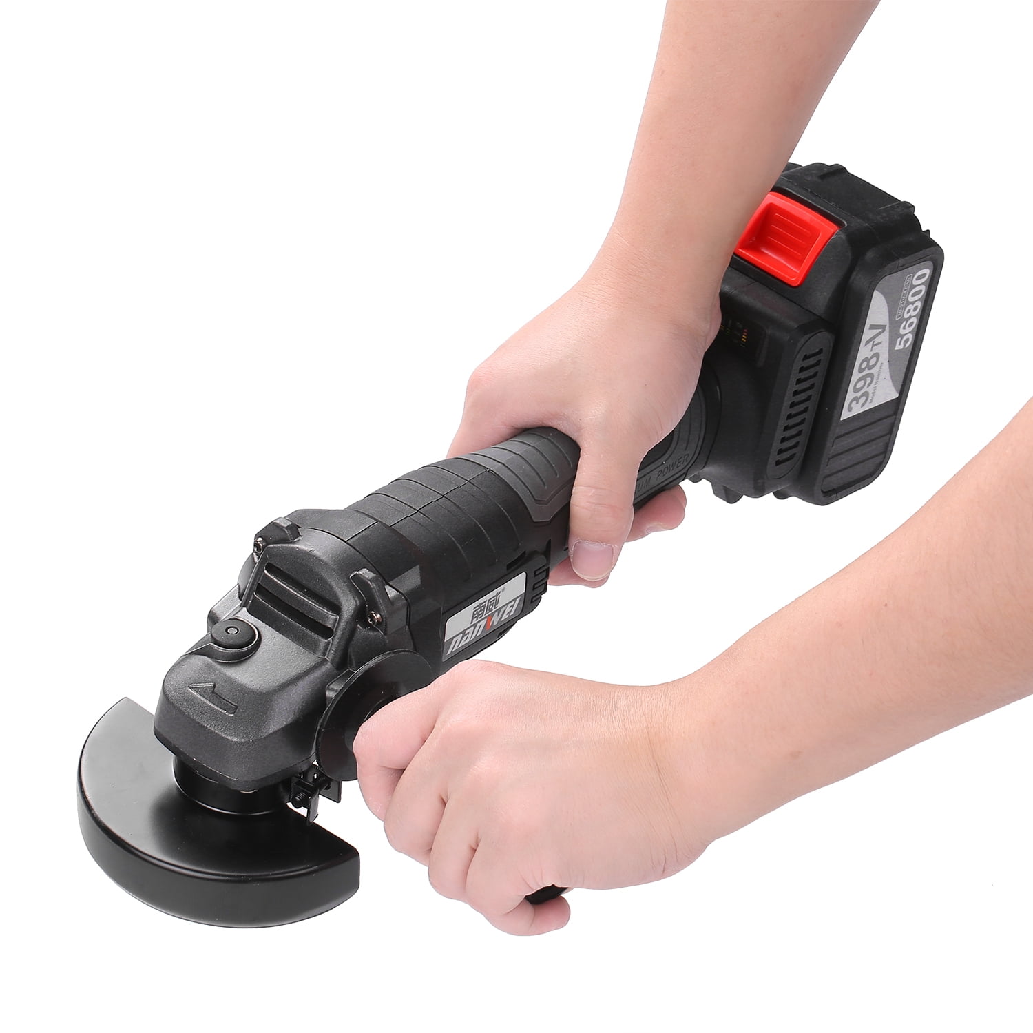 18V Brushless Angle Grinder Tool 100mm Variable Speed 4.0Ah Lithium-Ion Electric Cordless 