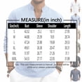 thumbnail image 2 of Men's Linen Long Sleeve Shirt Button Henley Shirt V-Neck Casual Plain Lightweight Fall Top 3XL, 2 of 6