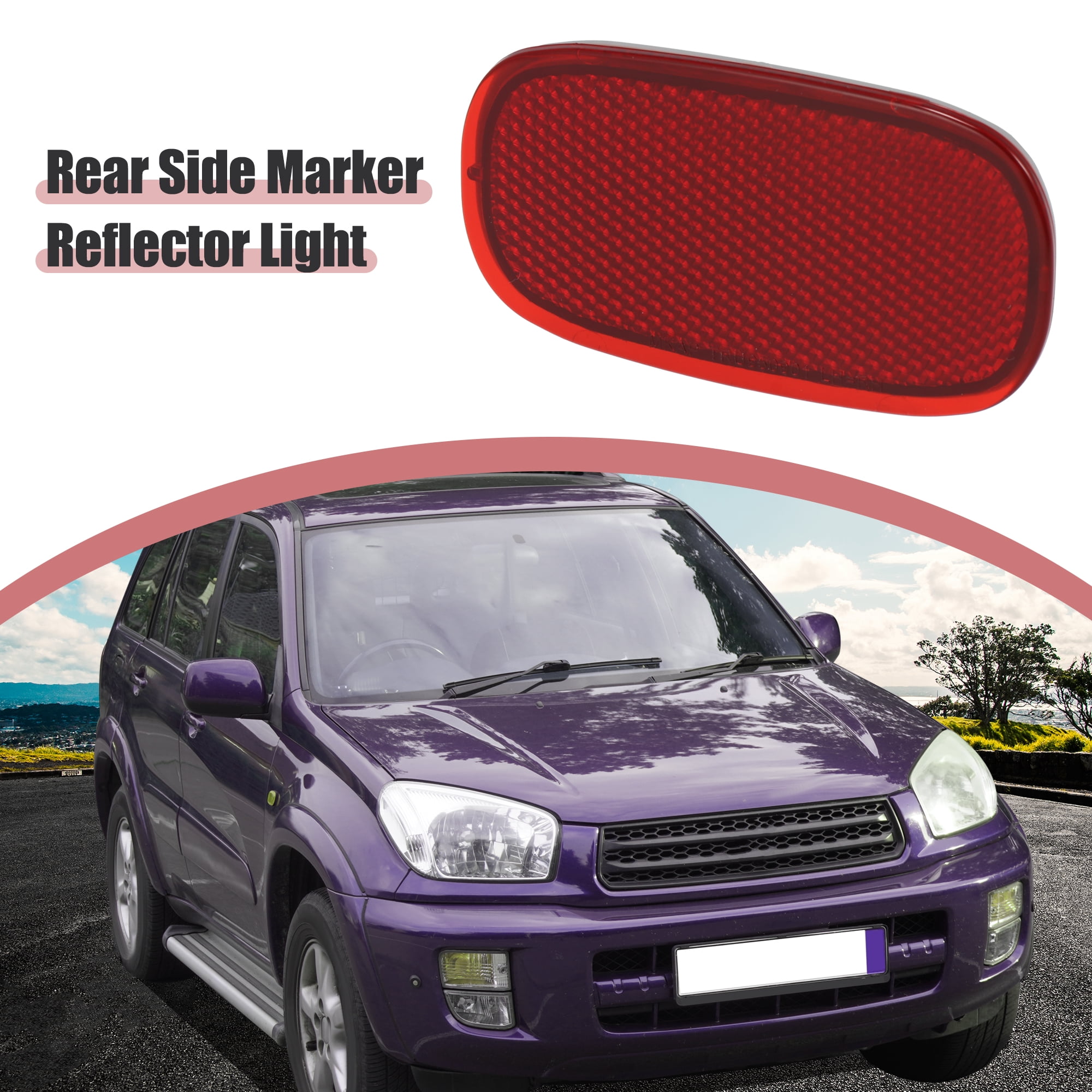 Unique Bargains Rear Bumper Side Marker Reflector for Toyota RAV4 and Matrix