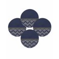 thumbnail image 7 of 13 Inch Round Placemats Set of 4, Boho Navy Blue Flower Non Slip Heat Insulation PP Table Mats, Abstract Bohemia Pesley Floral Washable Place Mats for Kitchen Dining Party Table Decor, 7 of 7