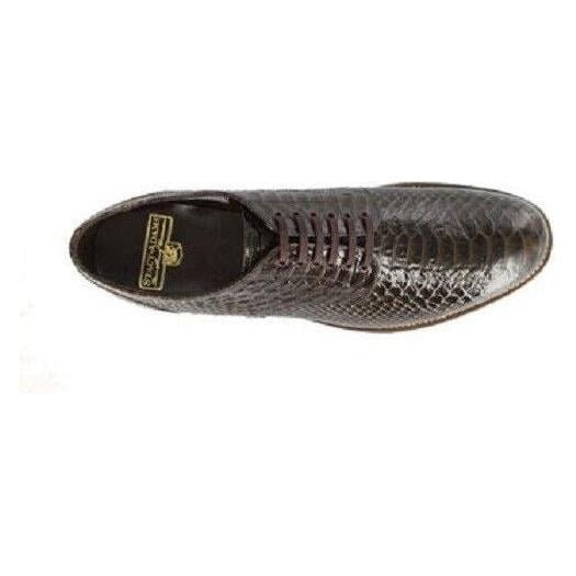Stacy Adams Madison Anaconda Print Leather Mens Shoes Brown  display picture 3