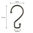 thumbnail image 4 of Bath Bliss Zinc Alloy Shower Curtain Rings, Bronze (12 Count), 4 of 6