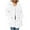 White, variant on Double Hooded Cardigan Windproof Jacket With Drawstring Pockets for Women's Outdoor Wear