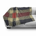 thumbnail image 3 of Checkered Soft Flannel Fleece Blanket, Vintage Plaid Scottish Tartan Pattern with Retro Display Checks Lines, Cozy Plush for Indoor and Outdoor Use, 60" x 80", Dark Blue Coral Cream, by Ambesonne, 3 of 6
