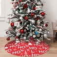 thumbnail image 5 of Rateoe Christmas Hohoho Print Christmas Tree Skirt 30" for Xmas Holiday New Year Party Circle Tree Mat Ornaments Decoration, 5 of 7