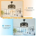 thumbnail image 3 of Bella Depot 18 Inches Woven Rope Drum Ceiling Fan with Light and Remote Control, 3-Speed Reversible Fan, 3 of 6