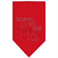 thumbnail image 1 of Snowman's Best Friend Rhinestone Bandana Red Small, 1 of 1