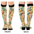 thumbnail image 4 of FORMRS Womens Knee High Socks Casual Long Thick Travel Daily Wear, 2 Pairs, Orange Leaves, 4 of 6