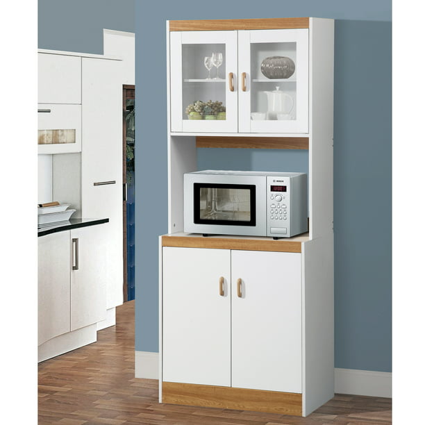 Gramercy Way Microwave Cabinet With, Small Long Cabinet With Doors