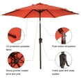 thumbnail image 7 of COBANA 7.5’ Patio Umbrella, Outdoor Table Market Umbrella for Garden, Orange, 7 of 7