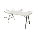 thumbnail image 4 of Hampden Furnishings Baldwin Collection 30" x 60" Plastic/Steel Folding Table, Grey, 4 of 6