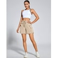 thumbnail image 6 of Women's Cargo Hiking Shorts for Camping Travel Outdoor Athletic with Zipper Pockets Quick Dry Water Resistant Summe khaki S, 6 of 7